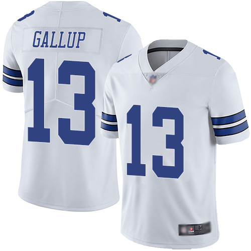 Men Dallas Cowboys Limited White Michael Gallup Road 13 Vapor Untouchable NFL Jersey